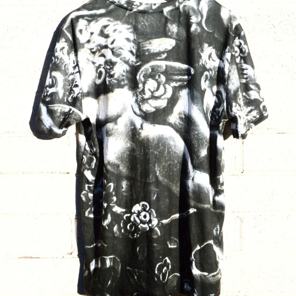 Cherubs Putti Angel Wing Floral Shirt Blouse Top - Picture 5 of 6